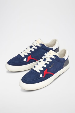 Baskets en cuir - Bleu