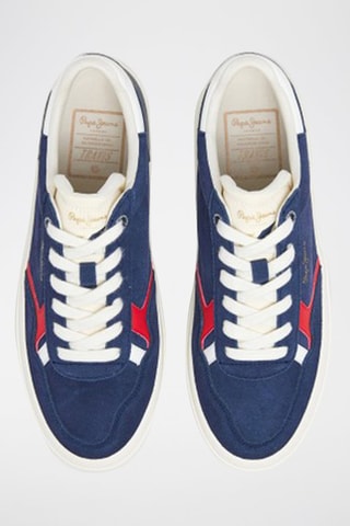 Baskets en cuir - Bleu