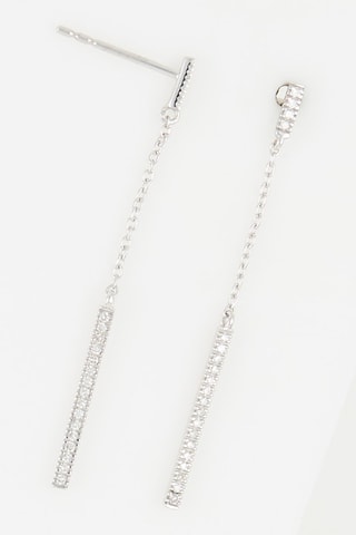 Pendientes Lágrimas largas - 
Oro blanco y diamantes