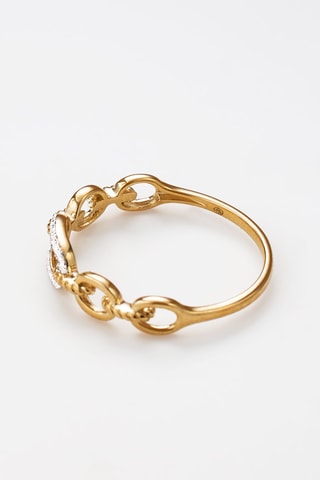 Anillo Hana - Oro amarillo y diamantes