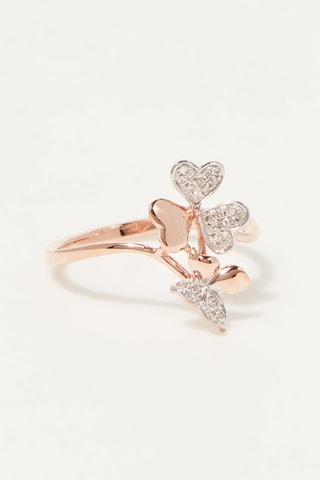 Anillo Rhoea Oro rosa y diamantes