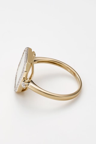 Anillo Emilia Oro amarillo, diamantes y nácar