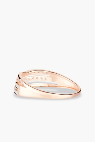 Anillo Curl  - Oro rosa y diamantes