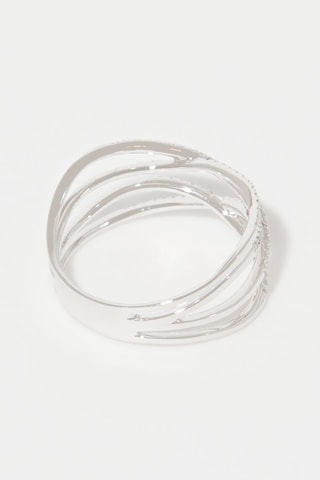 Anillo Entrelacs Lumineux - Oro blanco y diamantes