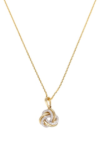 Colgante Sparkling Twist - Oro amarillo y diamantes