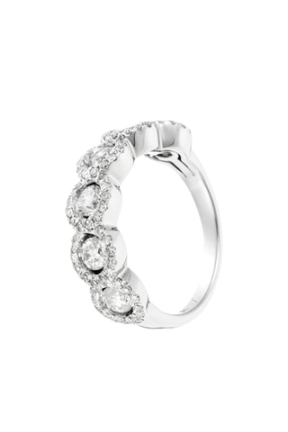 Anillo Couronne - Oro blanco y diamantes
