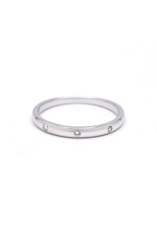 Anillo Curitiba - Oro blanco y diamantes