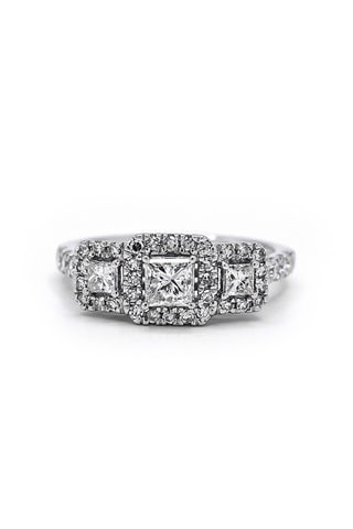 Anillo - Oro blanco y diamantes