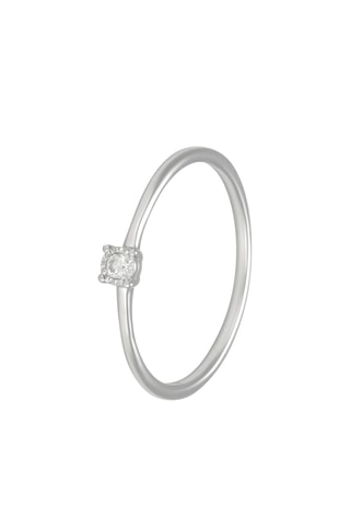 Anillo Fivia - Oro blanco y diamante