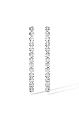 Pendientes Rivière - Oro blanco y diamantes