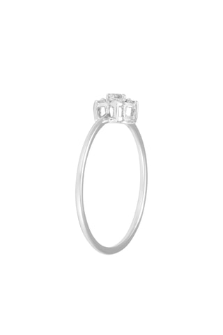 Anillo Fleurs de Diamant - Oro blanco y diamantes