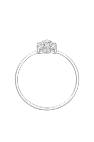 Anillo Fleurs de Diamant - Oro blanco y diamantes