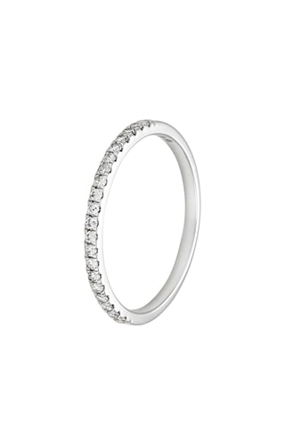 Anillo duo Noble solitaire - Oro blanco y diamantes