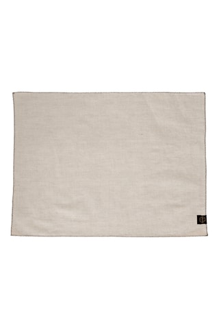 6 manteles individuales de lino Zilia - Beige - 38 x 48 cm