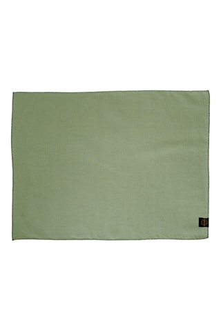 6 manteles individuales de lino Zilia - Verde - 38 x 48 cm