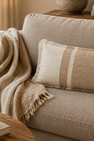 Funda de cojín de lana Megeve - Beige - 40 x 60 cm