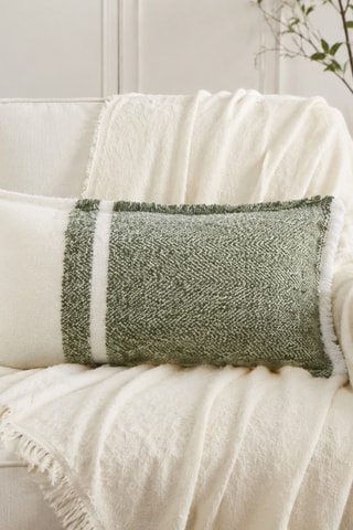 Funda de cojín de lana Megeve - Verde - 50 x 80 cm