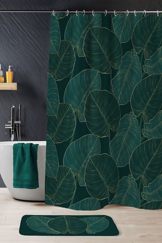 Rideau de douche Jade - Vert - 180 x 200 cm