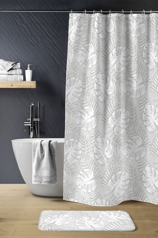 Rideau de douche Amber - Gris - 180 x 200 cm