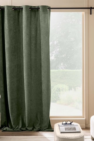 Rideau Winona - Vert foncé - 140 x 260 cm