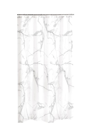 Rideau de douche Marbre Gris et blanc - 180 x 200 cm