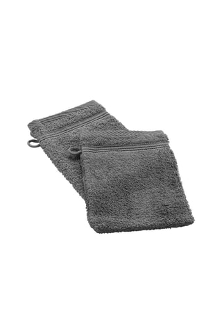 2 gants de toilette Tendresse - Anthracite