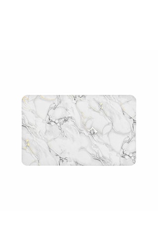 Tapis de bain Venor - Gris et blanc - 50 x 80 cm