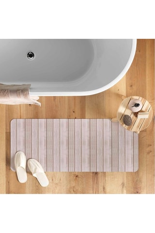 Tapis de bain Calista - Naturel - 50 x 120 cm