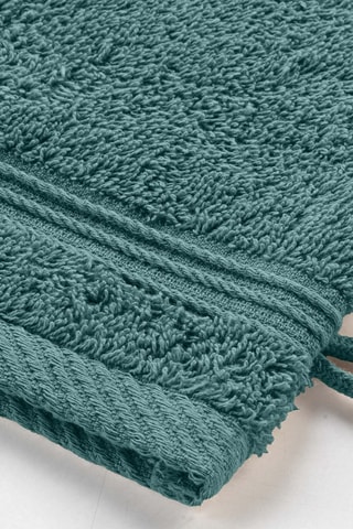 2 gants de toilette coton Tendresse - Vert foncé