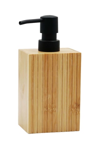 Distributeur de savon en bambou Hanoi - 8,4 x 6,4 x 18 cm