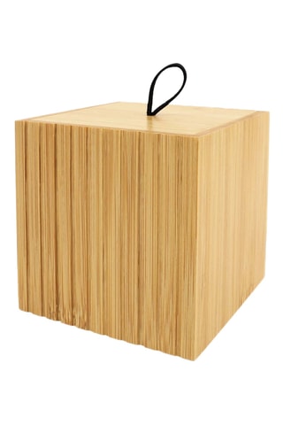 Pot à cotons en bambou Hanoi - 9 x 9 x 9 cm - Naturel