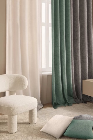 Coussin en velours Leo - Vert - 45 x 45 cm