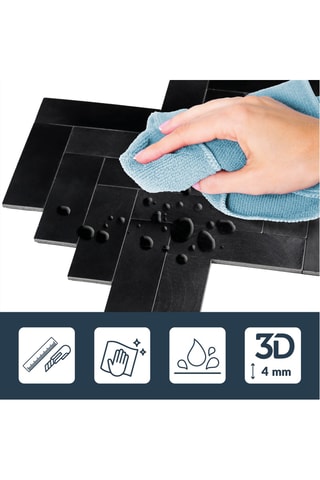 4 crédences adhésives Chevron - Noir
