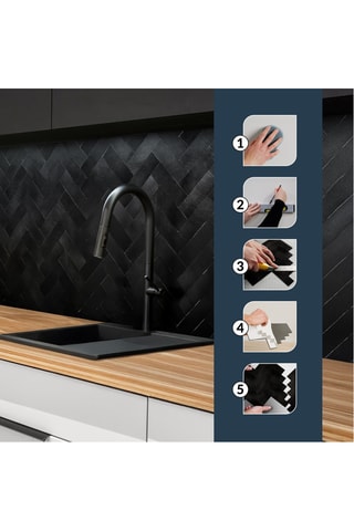 4 crédences adhésives Chevron - Noir
