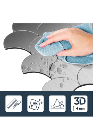 4 crédences adhésives Scale - Gris