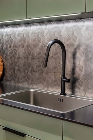4 crédences adhésives Hexa - Gris
