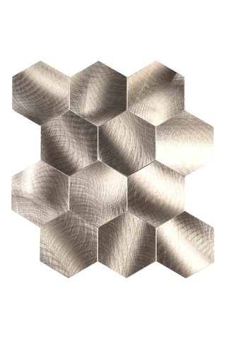 4 crédences adhésives Hexa - Cuivre
