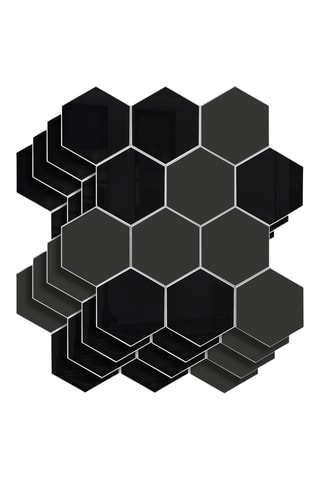 4 crédences adhésives Hexa - Noir