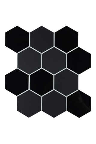 4 crédences adhésives Hexa - Noir
