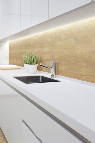 4 crédences adhésives Boiseo - Beige