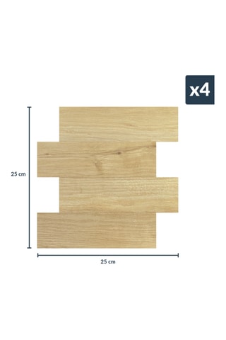 4 crédences adhésives Boiseo - Beige