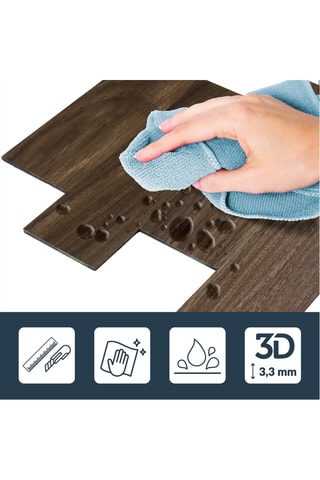 4 crédences adhésives Boiseo - Marron