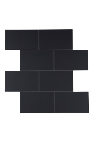 4 crédences adhésives Careo - Noir - 25 x 25 cm
