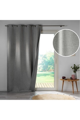 Rideau polyester Crepuscule - Gris - 140 x 260 cm