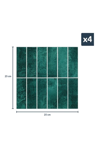 4 crédences adhésives Kalix - Vert