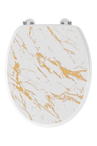 Abattant WC Aquamarbre - Blanc et doré