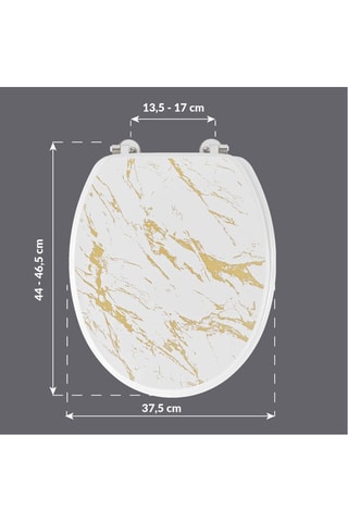 Abattant WC Aquamarbre - Blanc et doré