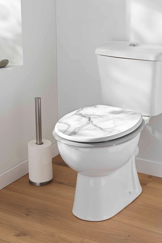 Abattant WC Marbre - Blanc et gris