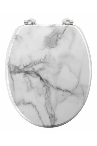 Abattant WC Marbre - Blanc et gris