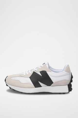 Sneakers in pelle scamosciata MS327 - Bianco e nero